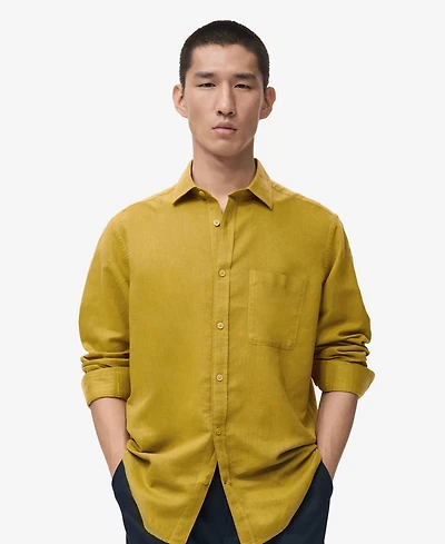 Mango Men's Pocket Linen Shirt