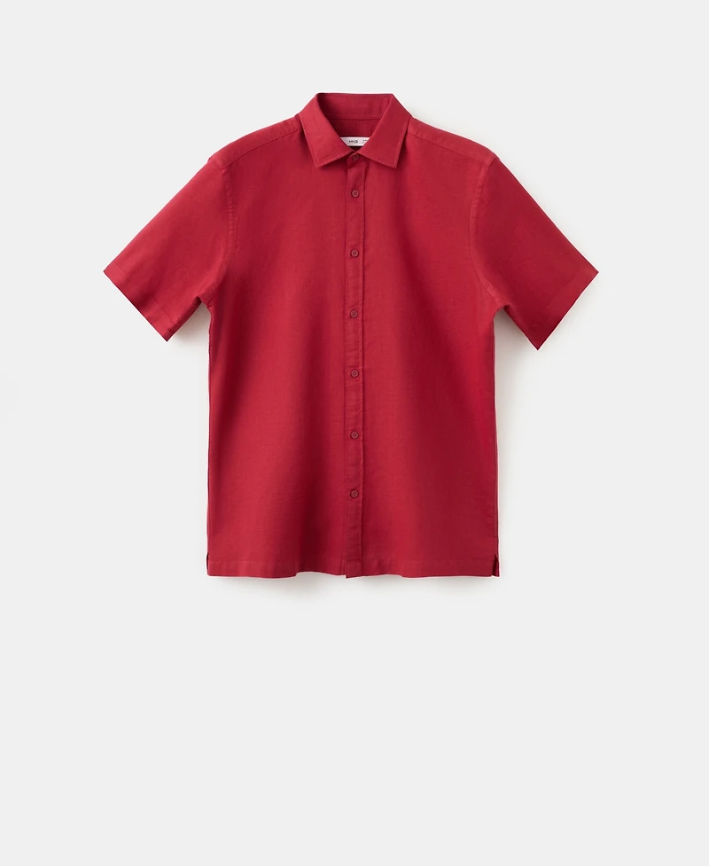 Mango Men's Short Sleeved Cotton Shirt