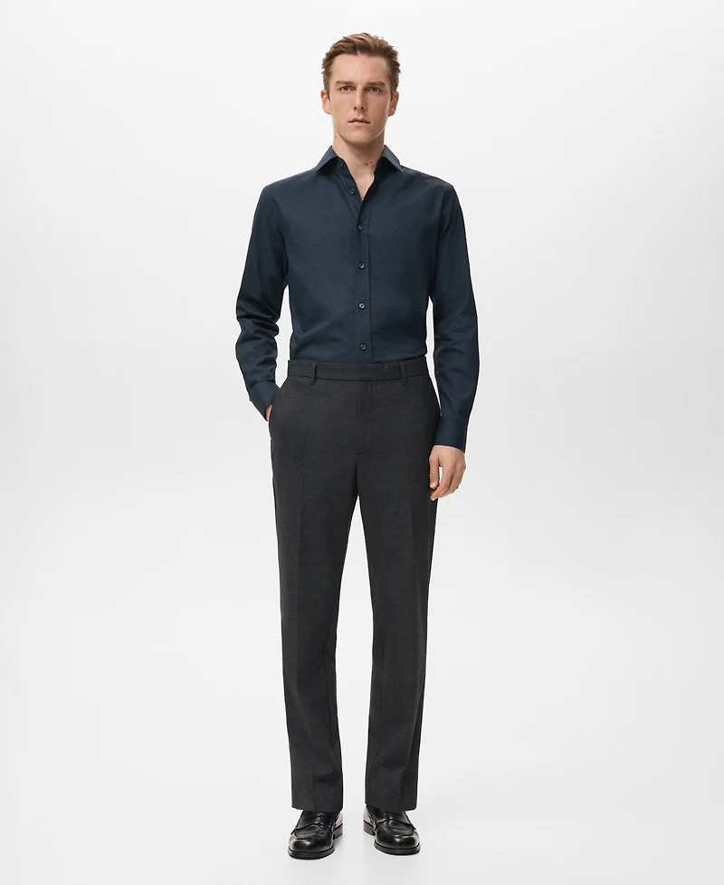 Mango Men's Cotton Slim-Fit Shirt