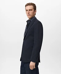 Mango Men's Slim Fit Cotton Blazer