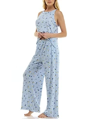 Roudelain Women's High Neck Tank Top & Pants, 2-Piece Set