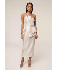 Jluxlabel Women's Reception Pleated Midi Skirt