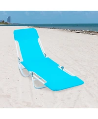 Rio Beach 2 x 3 x 3 ft Stripe Folding Beach Lounger Stripe