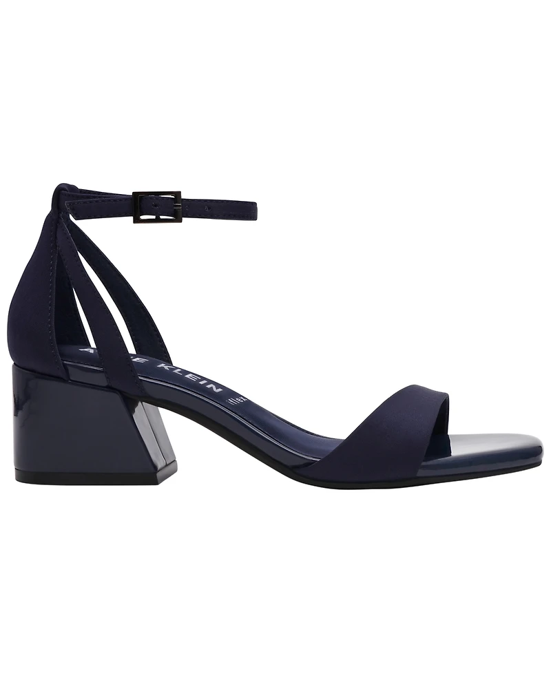 Anne Klein Women's Mia Ankle Strap Block Heel Dress Sandals