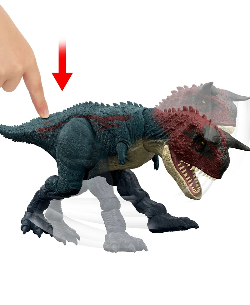 Jurassic World Charge N Chomp Carnotaurus Running Roaring Dinosaur Action Figure