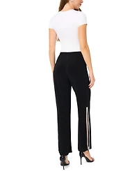 Msk Women's Imitation Pearl Pull-On Pants