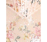 B Darlin Juniors' Floral Sequin Gown