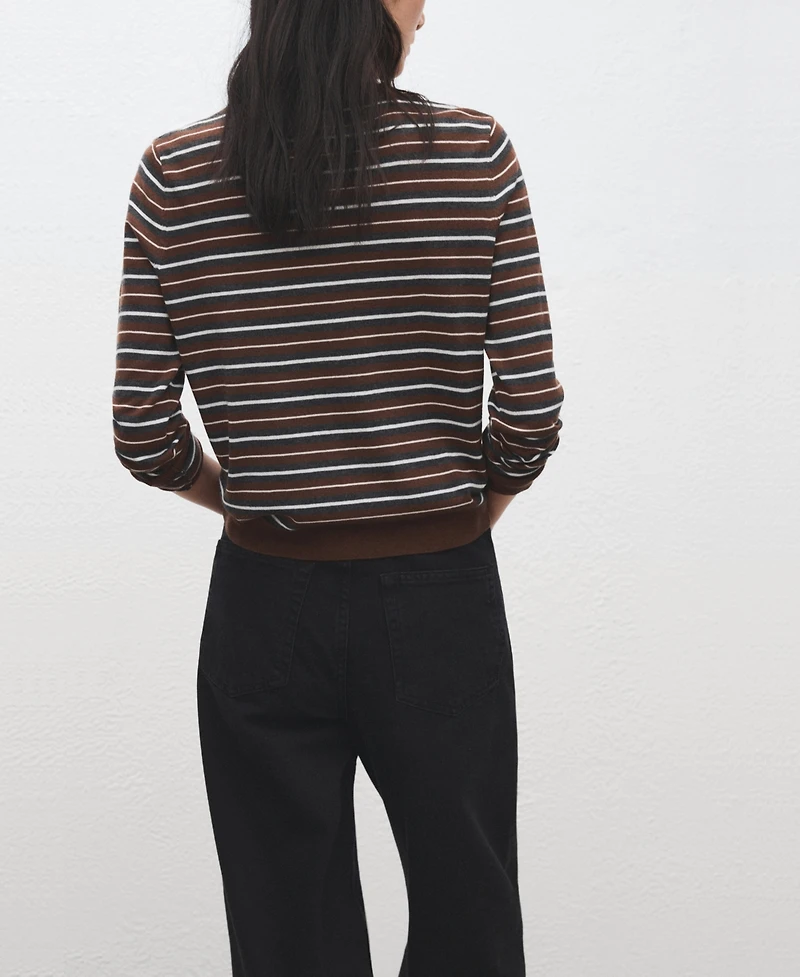 Mango Women's Knit Striped Sweater