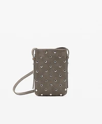Mango Women's Suede Studded Mobile Case