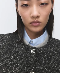 Mango Women's Flecked Cotton-Blend Jacket