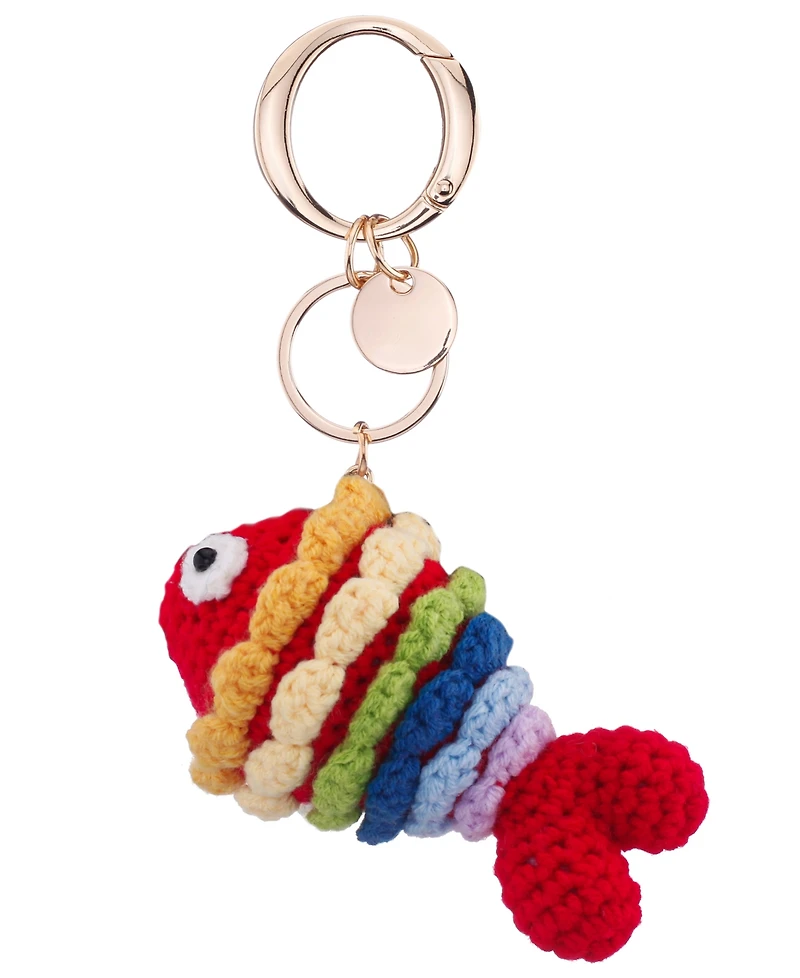 Nina Crochet rainbow fish bag charm