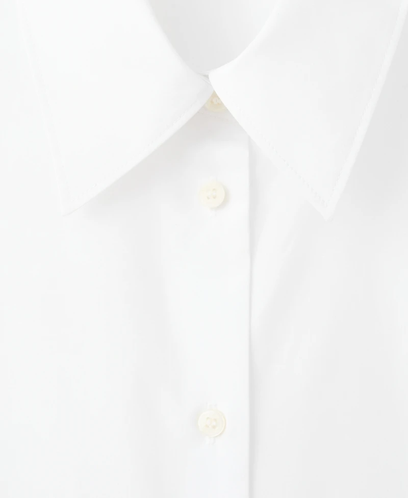 Mango Women's Cotton and Lyocell Blend Straight Shirt