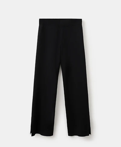 Mango Women's Side Slit Knit Pants