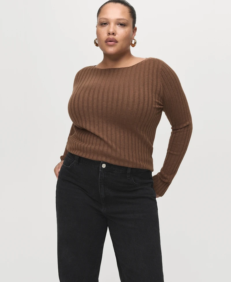 Mango Women's Danila High-Waisted Wide-Leg Jeans