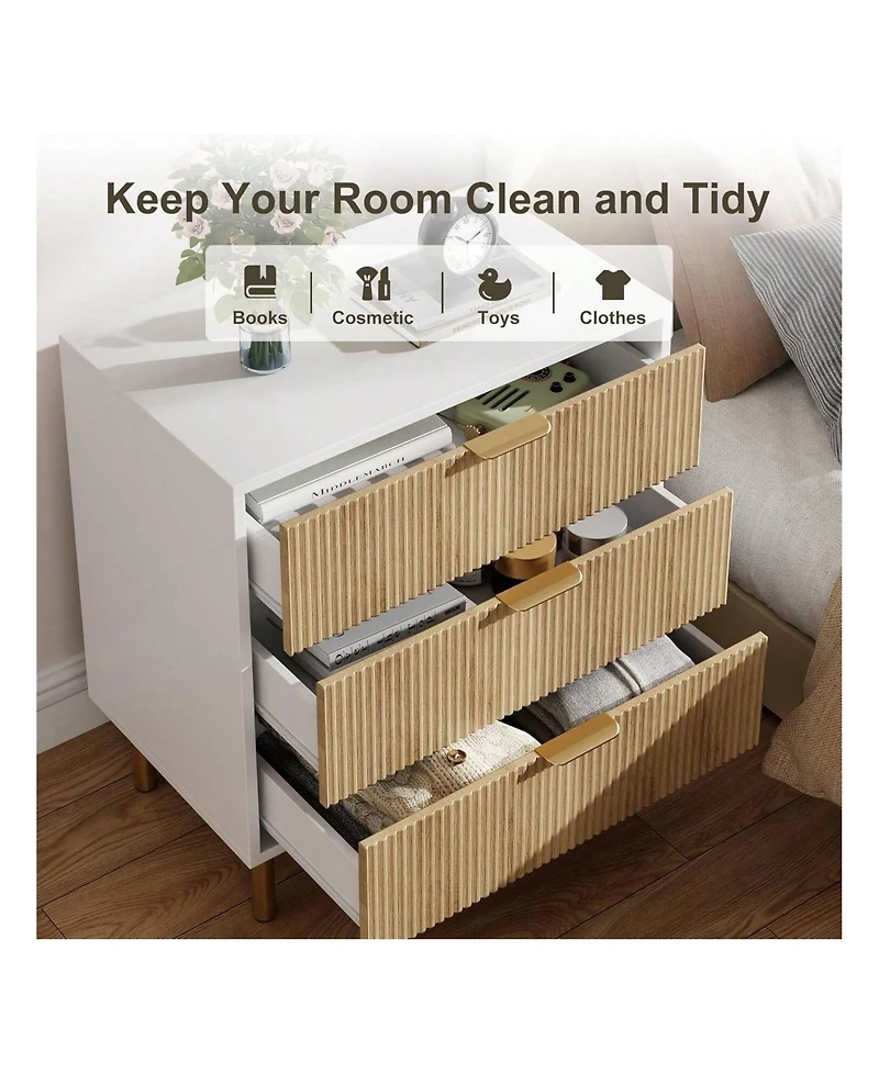 gaomon 3-Drawer Wood Dresser Chest