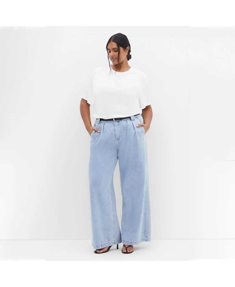 City Chic Women's Plus Blinged Up Tee