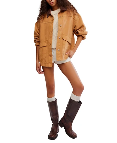 Free People Women's Button-Up Denim Jacket