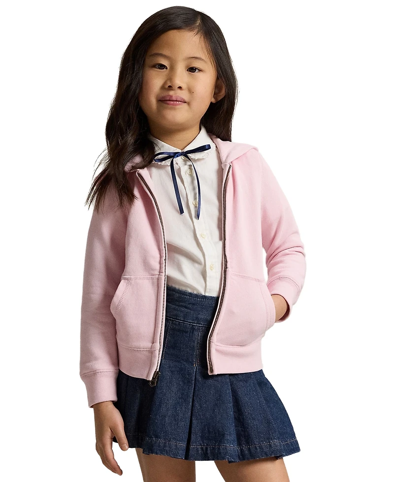 Toddler and Little Girls French Terry Full-Zip Hoodie