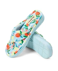 Dearfoams Women's Wrenley Terry Thong Flip Flop House Slipper
