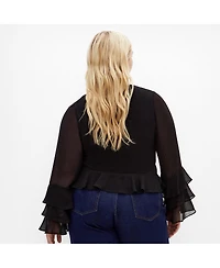 City Chic Women's Trixie Ruffle Top