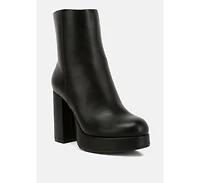 Womens beauty block heel platform ankle boots