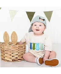 Sweet Wink Baby Boys Peeps Embroidered Patch Easter Short Sleeve Romper