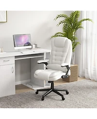 Draft - Boyel Living High Back Vibration Massage Office Chair with 6 Vibration Points Heated Reclining Pu Leather