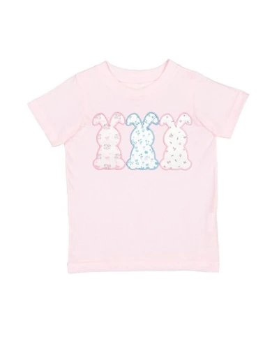 Sweet Wink Baby Girls Floral Bunny Patch Easter Short Sleeve T-Shirt