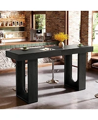 Draft - Tribesigns Bar Table, Modern Counter Height Pub Table, Rectangular Home Coffee Bar Unit with Sturdy Legs