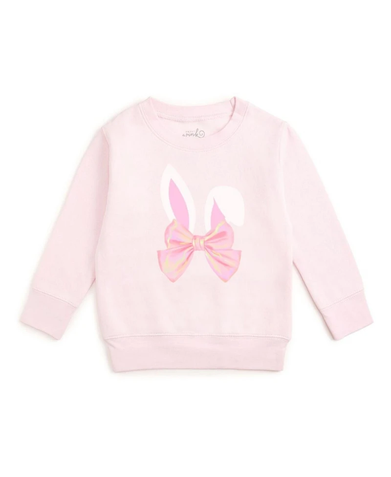 Draft - Sweet Wink Toddler Girls Bunny Bow Easter Sweatshirt