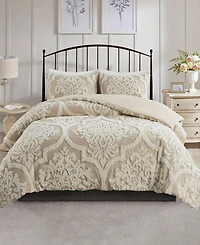 Madison Park Viola Damask 3-Pc. Comforter Set, King/California King