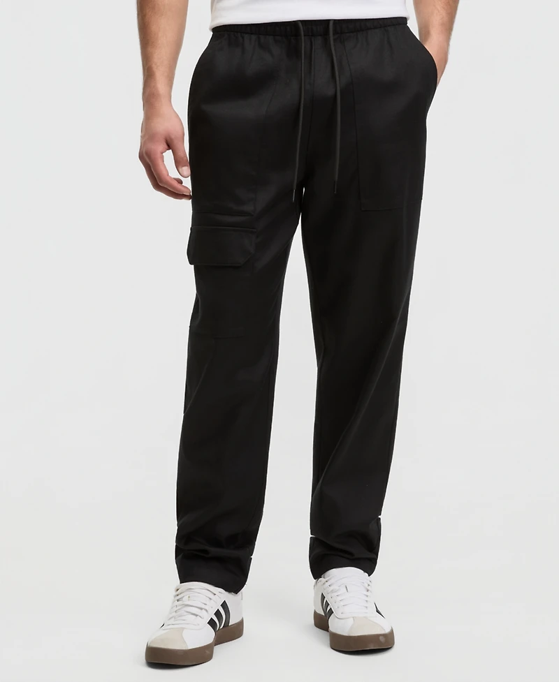 Mode of One Men's Relaxed-Fit Twill Utility Pants, Macy's Exclusive