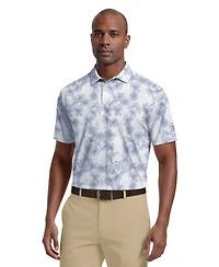 Pga Tour Men's Linear Botanical Print Polo Shirt