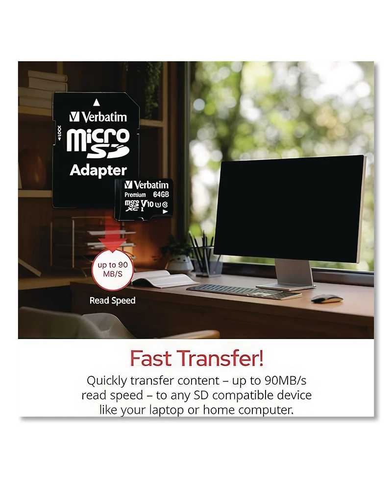 Verbatim 44083 32GB Premium microSDHC Memory Card with Adapter