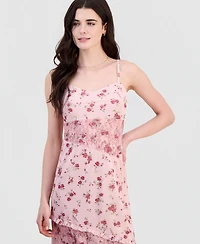Hippie Rose Juniors' Floral Mesh Lace-Inset Dress