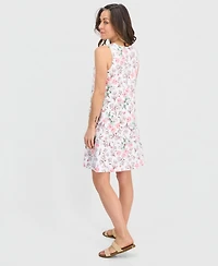 Style & Co Petite Printed Knit Sleeveless Lace-Up Dress, Macy's Exclusive