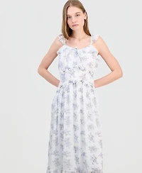 Celebrity Pink Juniors' Ruffle-Trim Sleeveless Midi Dress