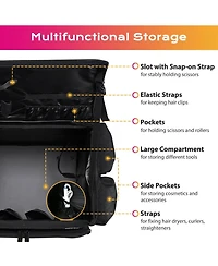 Byootique Rolling Makeup Train Case Soft Sided Travel Cosmetic Organizer Storage with Travel Make Bag Backpack