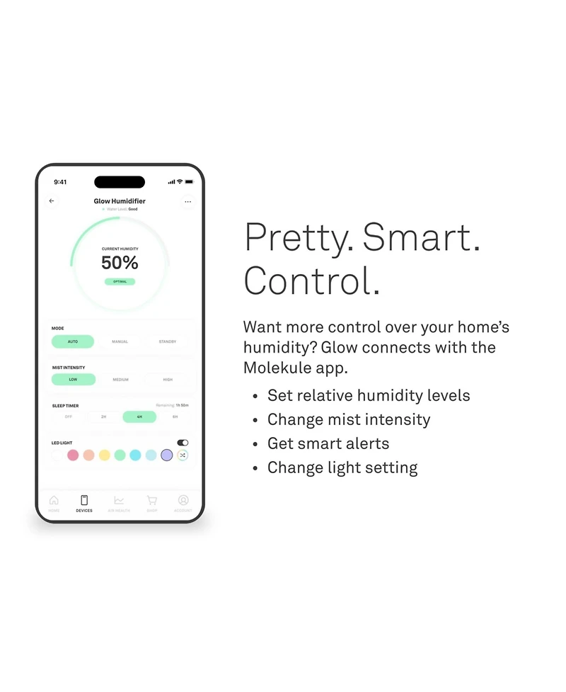 Molekule Mo Glow Smart Ultrasonic Humidifier