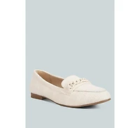 Abeera Chain Embellished Loafers