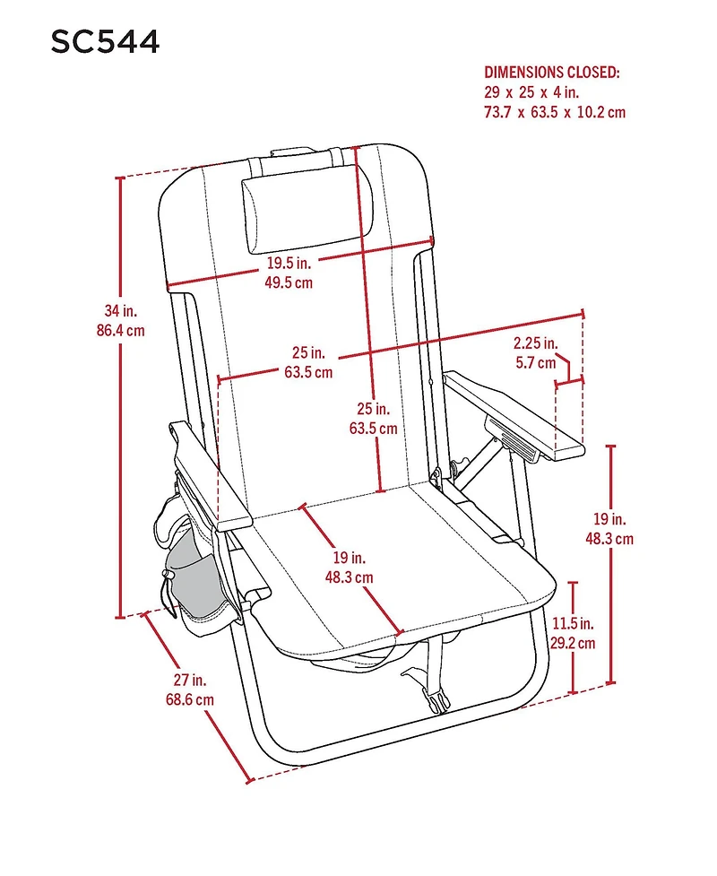 Rio Beach 2 x 2 x 3 ft Yellow Life Is Good 4-Position Backpack Beach Chair 2 Pack