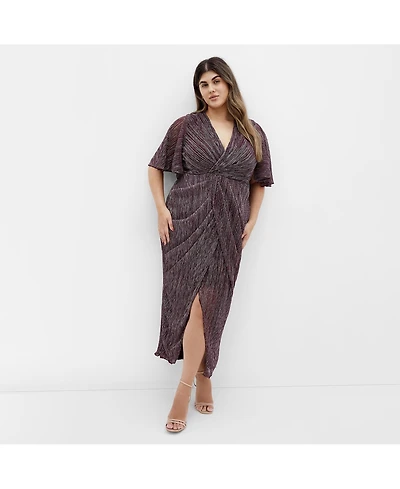 City Chic Women's Lily Sparkle Maxi Dress