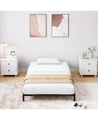 Gaomon 8 Inch Twin Bed Frame, Heavy-Duty Metal Platform, Noise-Free, Under-Bed Storage, Steel Slat Support, No Box Spring, Black