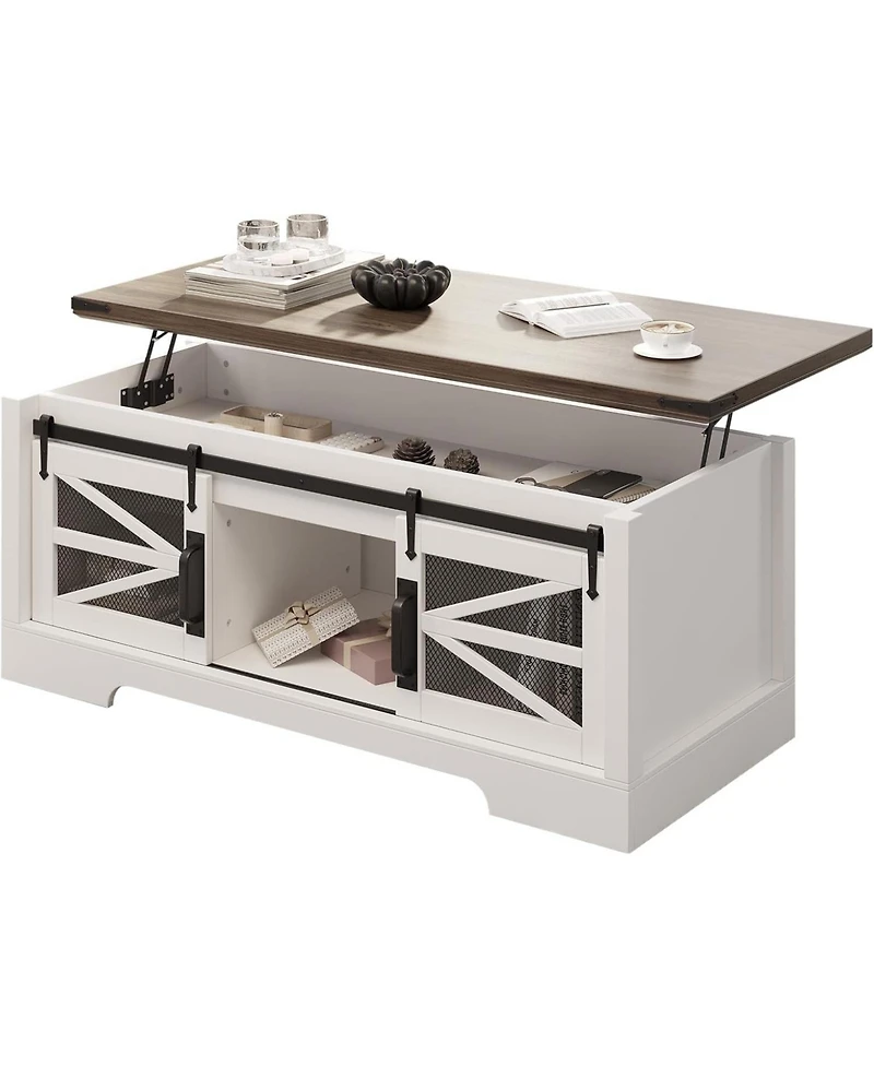 gaomon Lift Top Coffee Table, Coffee Table with Storage Shelf/Hidden Compartment