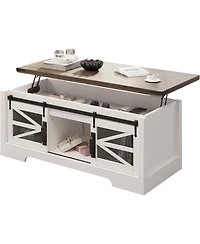 gaomon Lift Top Coffee Table, Coffee Table with Storage Shelf/Hidden Compartment