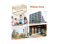 Bunk Bed with High Guardrails and Integrated Ladder