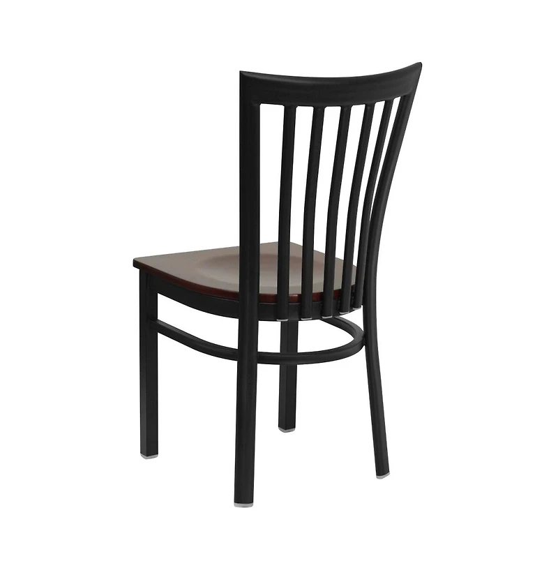 Emma+Oliver 2 Pack School House Back Metal Restaurant Chair