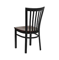 Emma+Oliver 2 Pack School House Back Metal Restaurant Chair