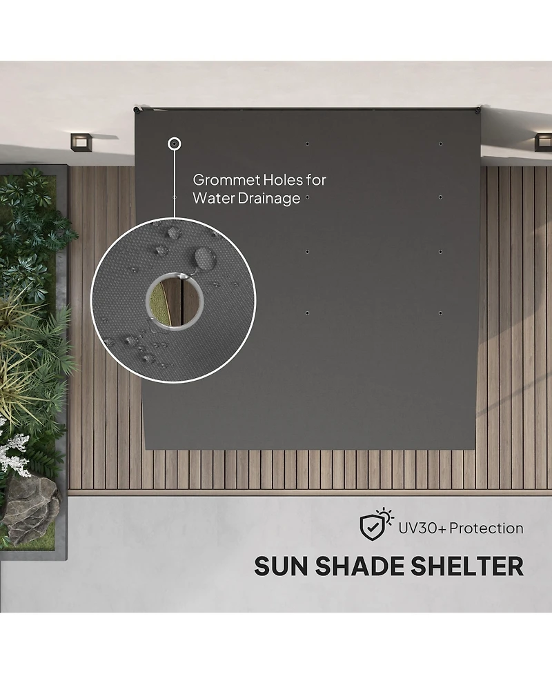 Outsunny 10' x 10' Pergola, Uv-Resist Outdoor Canopy Shelter,