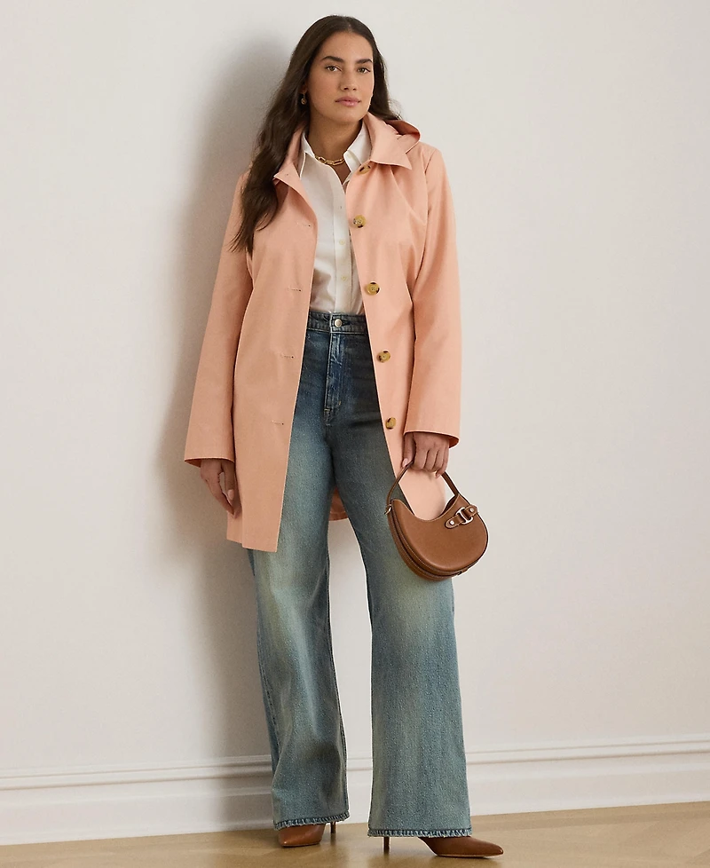 Lauren Ralph Plus Hooded Raincoat